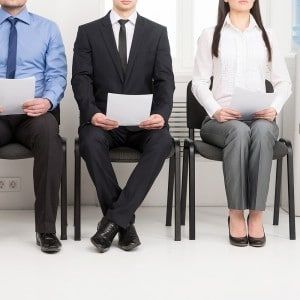 Kandidaten op zoek naar werk met een CV