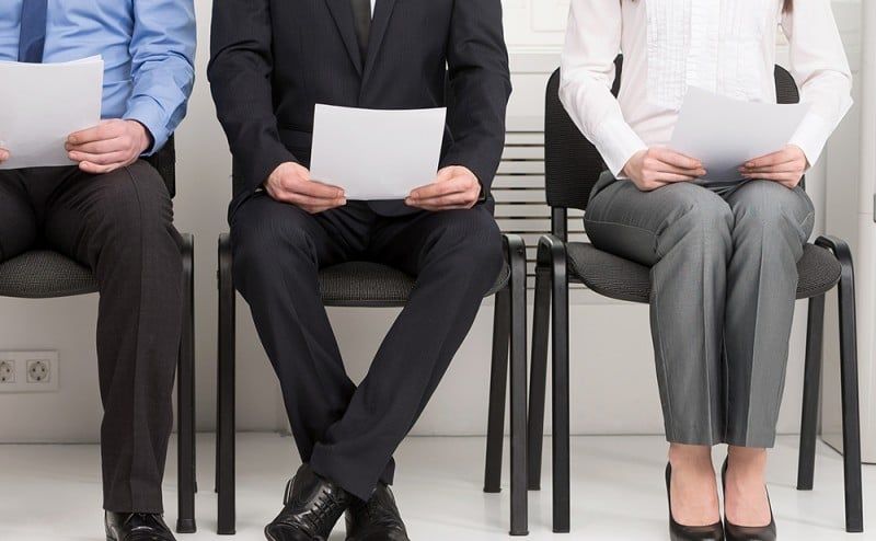 Kandidaten op zoek naar werk met een CV